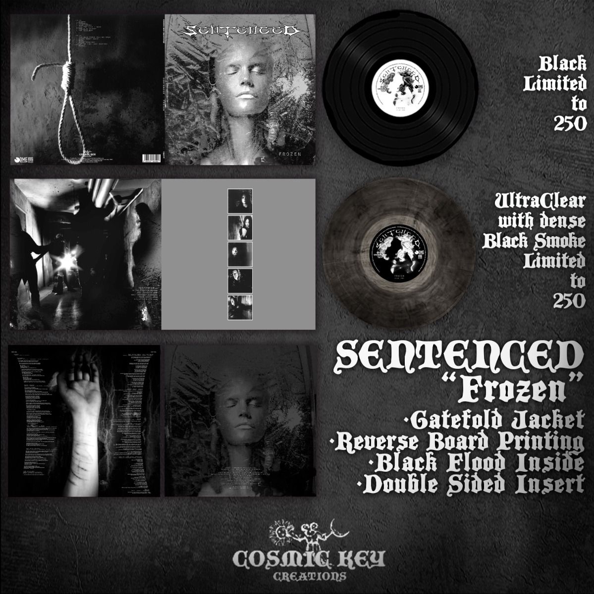 SENTENCED Frozen LP BLACK GATEFOLD (NEW-MINT) LTD.250