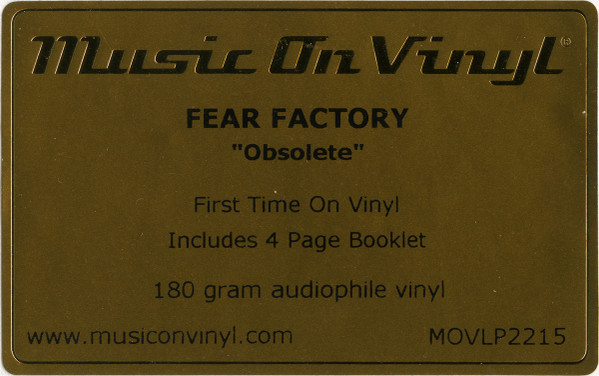 FEAR FACTORY Obsolete LP (SEALED) MUSIC ON VINYL