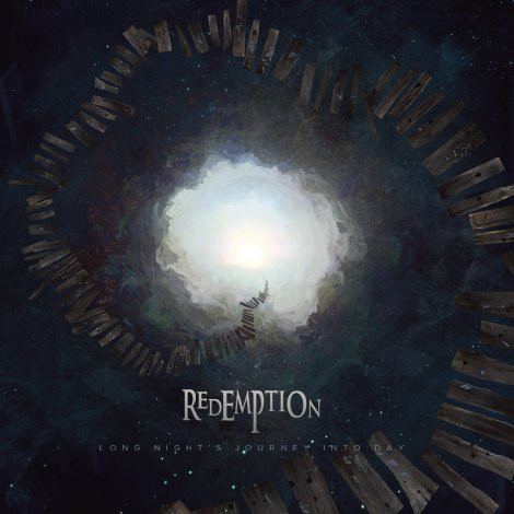 REDEMPTION Long Night's Journey Into Day 2LP Navy Blue Red Marbl