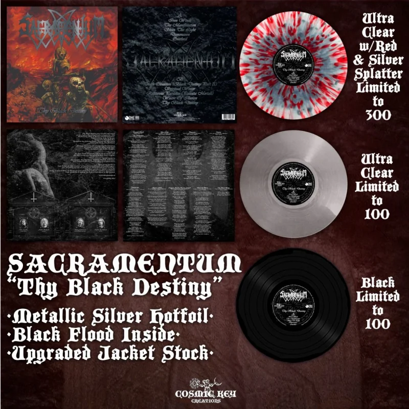 SACRAMENTUM Thy Black Destiny LP SPLATTER (NEW-MINT)