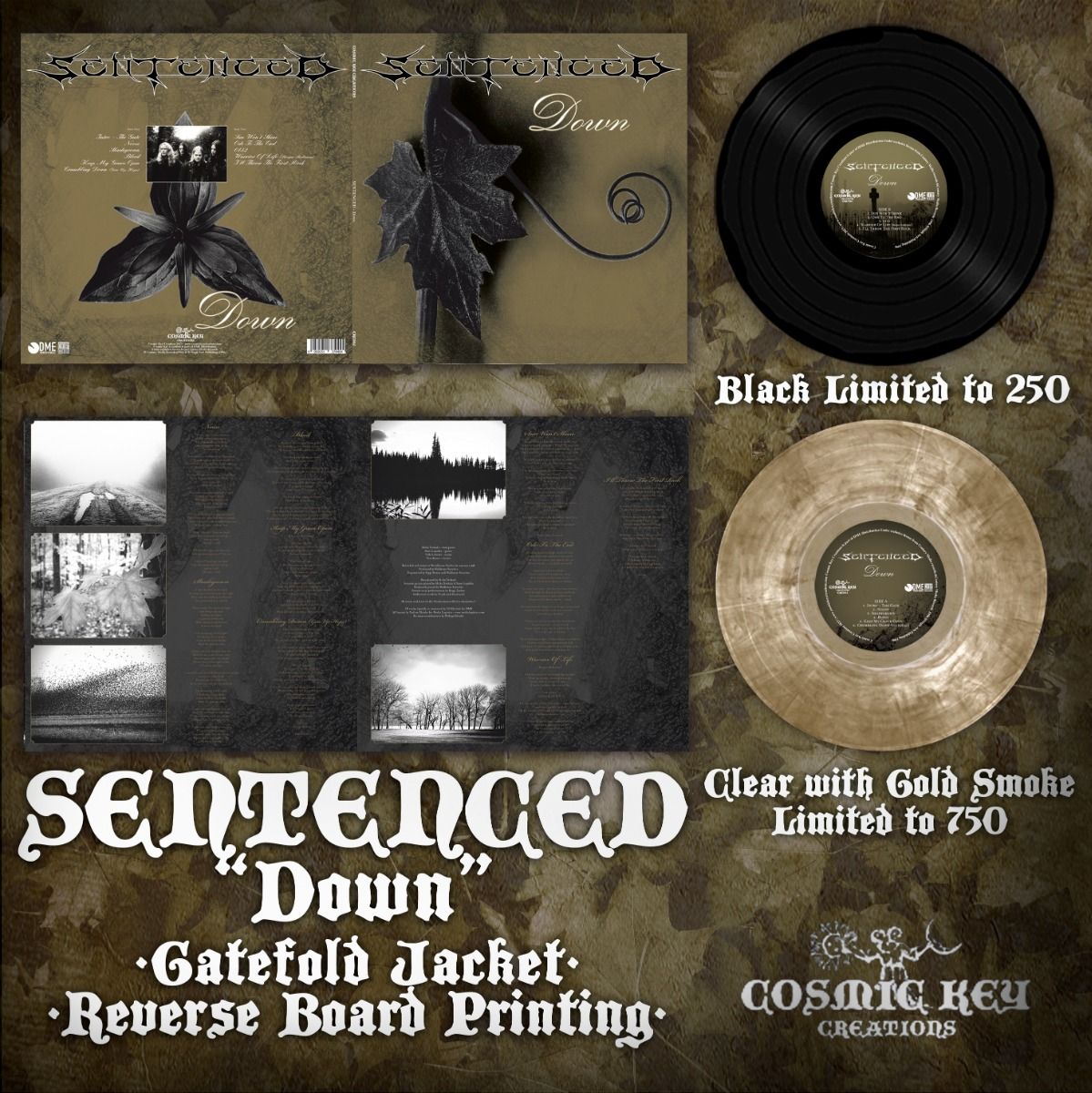 SENTENCED Down LP Gatefold BLACK VINYL LTD.250 COPIES (NEW-MINT)