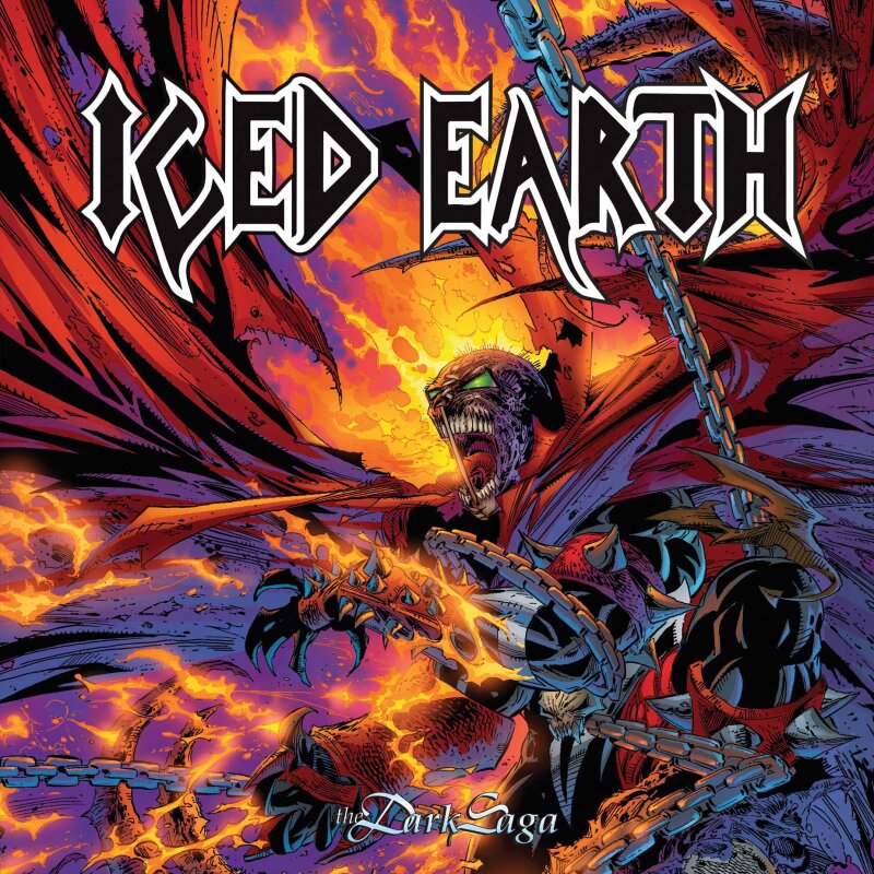 ICED EARTH The Dark Saga LP RED/BEER MERGED GATEFOLD (NEW-MINT)