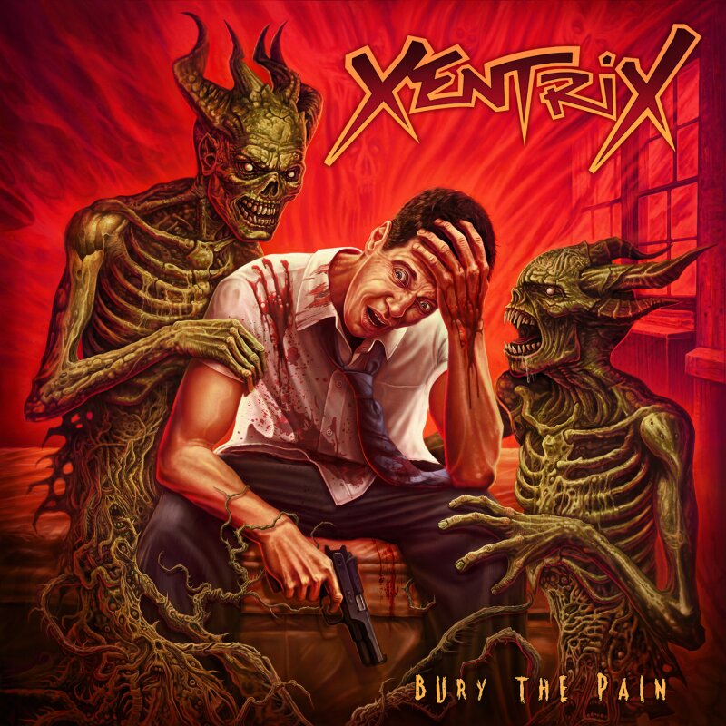 XENTRIX Bury the Pain LP ORANGE/ BLACK MIX (SEALED)