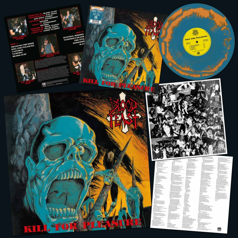 BLOOD FEAST Kill for Pleasure LP BLUE/ ORANGE MIXED (SEALED)