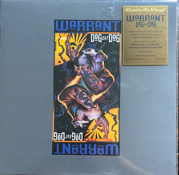 WARRANT Dog Eat Dog LP BLUE & RED MUSIC ON VINYL (SEALED)