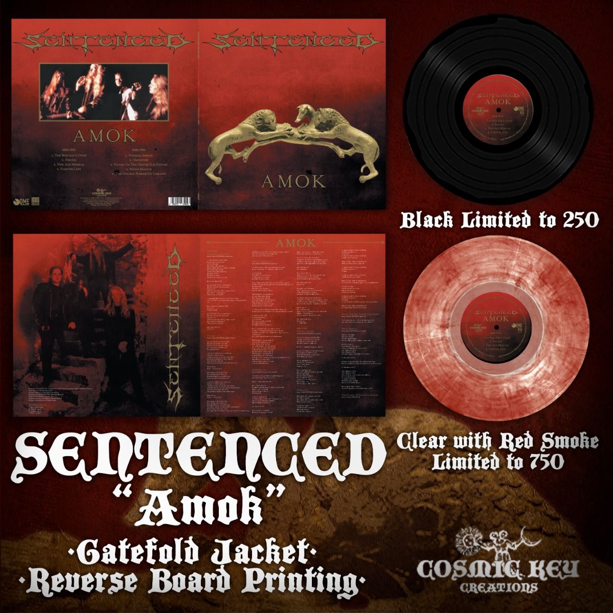 SENTENCED Amok LP Gatefold BLACK VINYL LTD.250 COPIES (NEW-MINT)