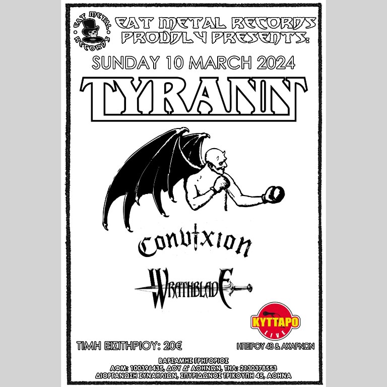 TYRANN Live in Athens 10/03/2024 TICKET