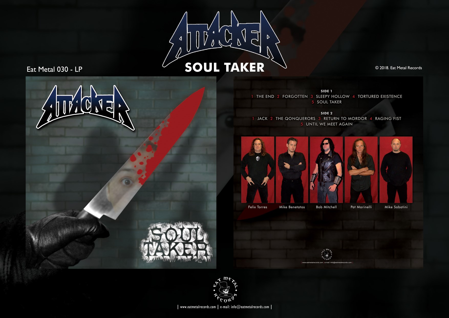 ATTACKER Soul taker LP BLACK LIM.250 (LAST COPIES!!)